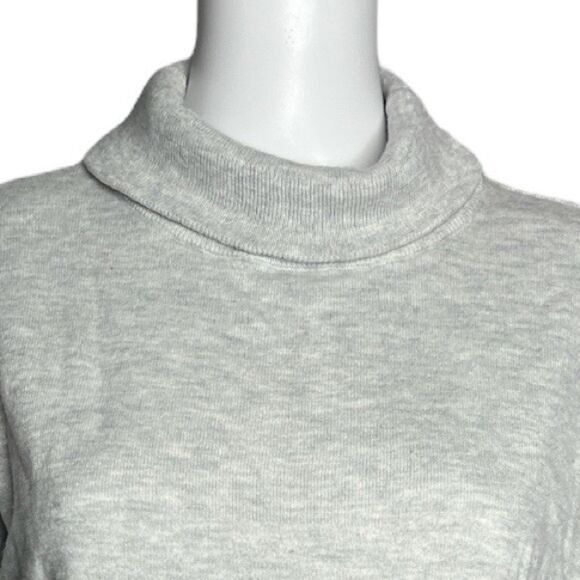 Love By Gap Sweater Womens XS Heather Gray Turtleneck Crop Side Rainbow Stripe - Picture 4 of 8